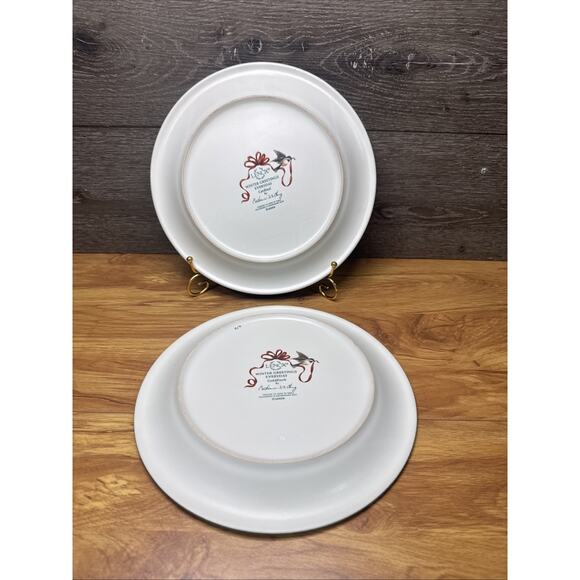 Lenox Winter Greetings Everyday Plates Dinner 10.75" Birds Set Of 2 - Picture 4 of 7
